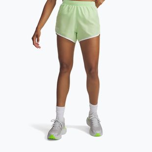 Дамски шорти за бягане Under Armour Fly By 3“ lumos lime/white