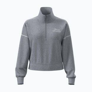 Дамски суитшърт Under Armour Rival Fleece Script HZ mod grey light heather/white