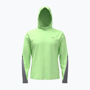 Мъжко яке за бягане Under Armour Velociti Storm Hooded lumos lime/бяло