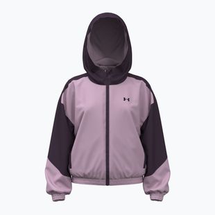 Детско яке Under Armour G Icon Woven Full Zip purple echo/mauve pink/black