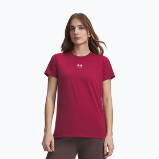 Дамска тениска Under Armour Rival Core claret/white