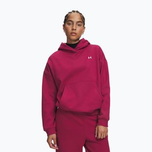Дамски суитшърт Under Armour Icon Fleece Hoodie claret/white