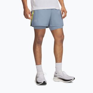 Мъжки шорти за бягане Under Armour Launch 5" 2IN1 Shorts blue wind/blue fog/reflective