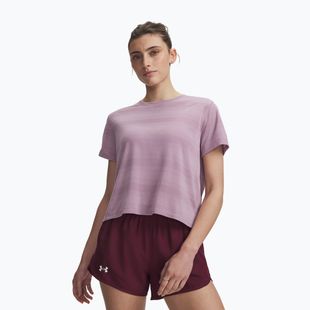 Дамска тениска за бягане Under Armour Velociti SS mauve pink/reflective