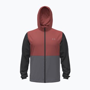 Мъжко яке за бягане Under Armour Velociti Hooded Jacket ultimate black/heritage red/reflective