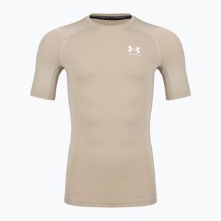 Мъжка тренировъчна тениска Under Armour HG Armour Comp timberwolf taupe/white