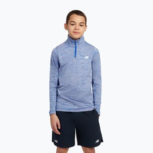 Детски суитшърт New Balance Athletics Quarter Zip Funnel blue gemstone