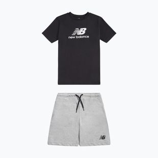 Детски комплект New Balance Stacked Logo Tee & FT Short nb caviar