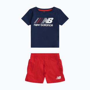 Детски комплект New Balance Contrast Athletic Tee & Nylon Short nb navy