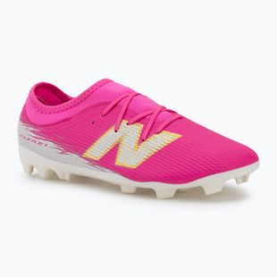 Детски футболни обувки New Balance Furon Team V8 FG pink heat/sea salt/gold metallic