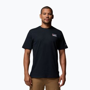 Мъжка тениска за трекинг Columbia Explorers Canyon Back black/пик и вълни