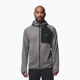 Мъжки суитшърт Columbia Triple Canyon Grid Fleece Hooded Full Zip II city grey/black