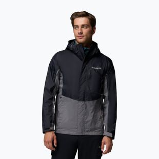 Мъжко яке за дъжд Columbia Pouring Adventure III black/city grey