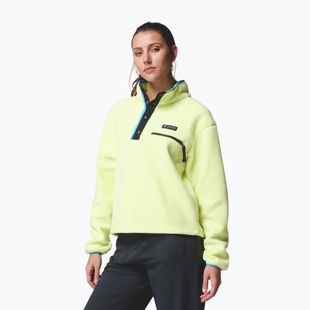 Дамски поларен суитшърт Columbia Helvetia II Cropped Half Snap Fleece citron haze/black/compass blue
