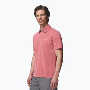 Мъжка тениска Columbia Nelson Point Polo washed red