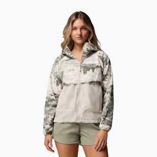 Дамско ветроустойчиво яке Columbia Spire Valley Printed Windbreaker safari fieldaze print/dark stone