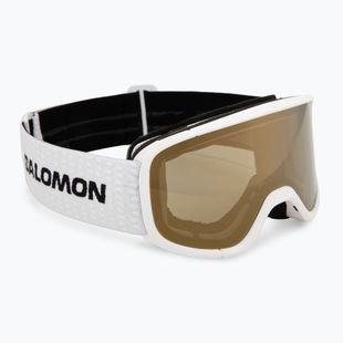 Детска скиорска маска Salomon Lumi Acces Jr white/flash gold