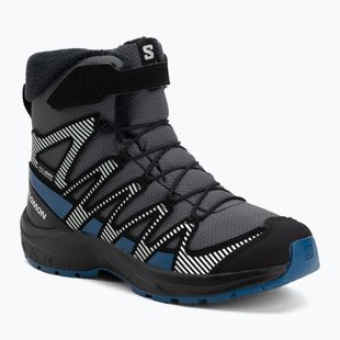 Детски туристически обувки Salomon XA Pro V8 Winter Waterproof turbulence / black / dark blue
