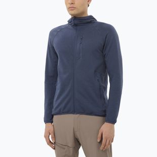 Мъжки суитшърт за трекинг Salomon Essential Lightwarm Hoodie blue nights