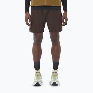 Мъжки шорти за бягане Salomon Shakeout C 2IN1 7" coffee bean