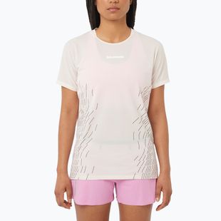 Дамска тениска за бягане Salomon Sense Aero SS Tee GFX whisper white