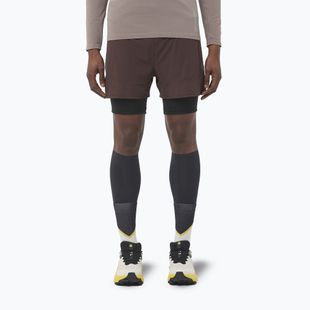 Мъжки шорти за бягане Salomon Sense 2IN1 coffee bean