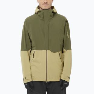 Мъжко софтшел яке Salomon Outherpath Pro 2.5 l gray green/grape leaf