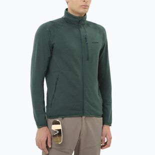 Мъжки суитшърт за трекинг Salomon Essential Lighwarm Full Zip green gables