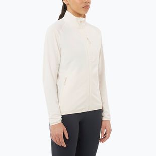 Дамски суитшърт за трекинг Salomon Essential Lightwarm Full Zip whisper white