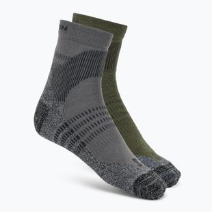 Чорапи Salomon X Ultra Access Quarter 2 pairs excalibur/olive night
