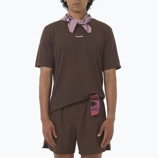 Мъжка тениска за бягане Salomon Shakeout Core cofee bean