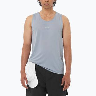 Мъжка тениска за бягане Salomon Sense Aero Singlet GFX trade winds