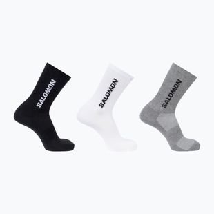 Чорапи Salomon Everyday Lite Crew 3 pack black/white/frost gray