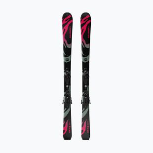 Детски ски за спускане със ски автомати Salomon QST Jr Black M + L6 GW black/neon punch