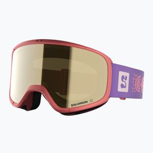 Детска скиорска маска Salomon Rio S2 smoke blue/flash gold