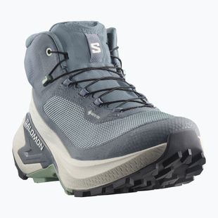 Дамски туристически обувки Salomon Genesis Mid GTX grisaille/green milieu