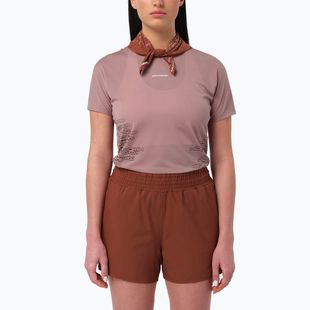 Дамска тениска за бягане Salomon Sense Aero GFX Tee SS antler/chocolate fondant