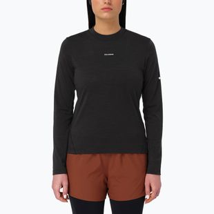 Дамска блуза за бягане с дълъг ръкав Salomon Sense Merino Tee LS deep black