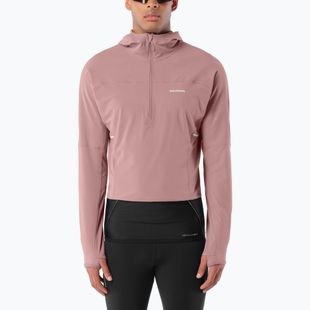 Мъжки суитшърт за бягане Salomon Sense Aero Hybrid Half Zip Hooded antler