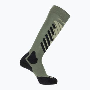 Скиорски чорапи Salomon S/Access deep lichen green/lime cream/black