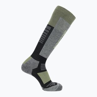 Скиорски чорапи Salomon S/Blaze black/oil green