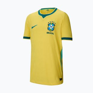 Детска футболна тениска Nike Brazil 2026/27 Match Home canary/light mint/geode teal