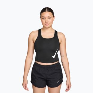 Дамска тениска за бягане Nike Swoosh Run Dri-Fit black/white