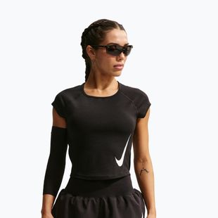 Дамска тениска за бягане Nike Swoosh Run Dri-Fit black/white/white