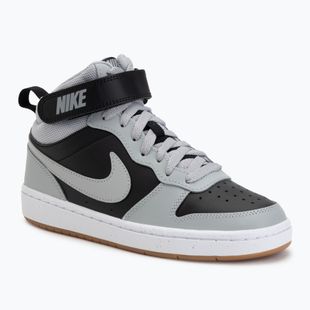 Детски обувки Nike Court Borough Mid 2 black/white/gum med brown/light smoke grey