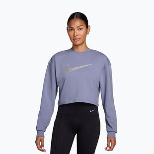 Дамски суитшърт за тренировка Nike Pro Dri-Fit Crew Neck iron purple/metallic silver/white