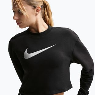 Дамски суитшърт за тренировка Nike Pro Dri-Fit Crew Neck black/metallic silver/white