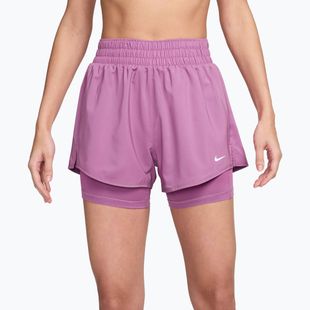 Дамски шорти Nike One Dri-Fit High-Waisted 3“ 2In1 light magenta/white