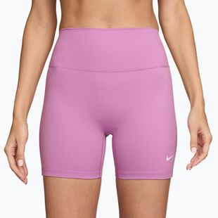 Дамски шорти Nike One High-Waisted Biker 5“ light magenta/white