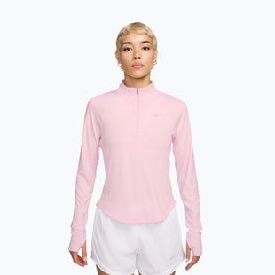 Дамска блуза с дълъг ръкав за бягане Nike Tempo Swoosh Run Dri-Fit 1/4-Zip pink foam/white